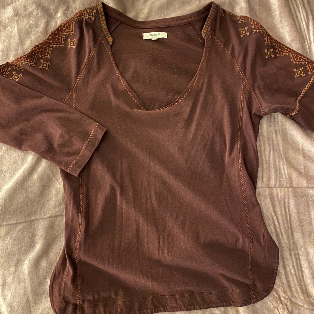 Maroon Madewell Half-Sleeved Top